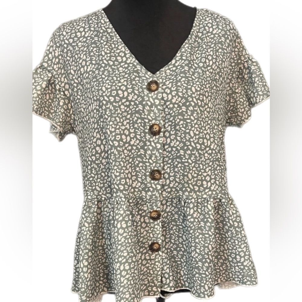 SHEIN Floral Peplum Top Size M